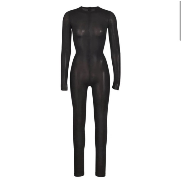 Skims Sheer Sculpt All in One Jumpsuit in onyx | Size S | NWT - Picture 1 of 6